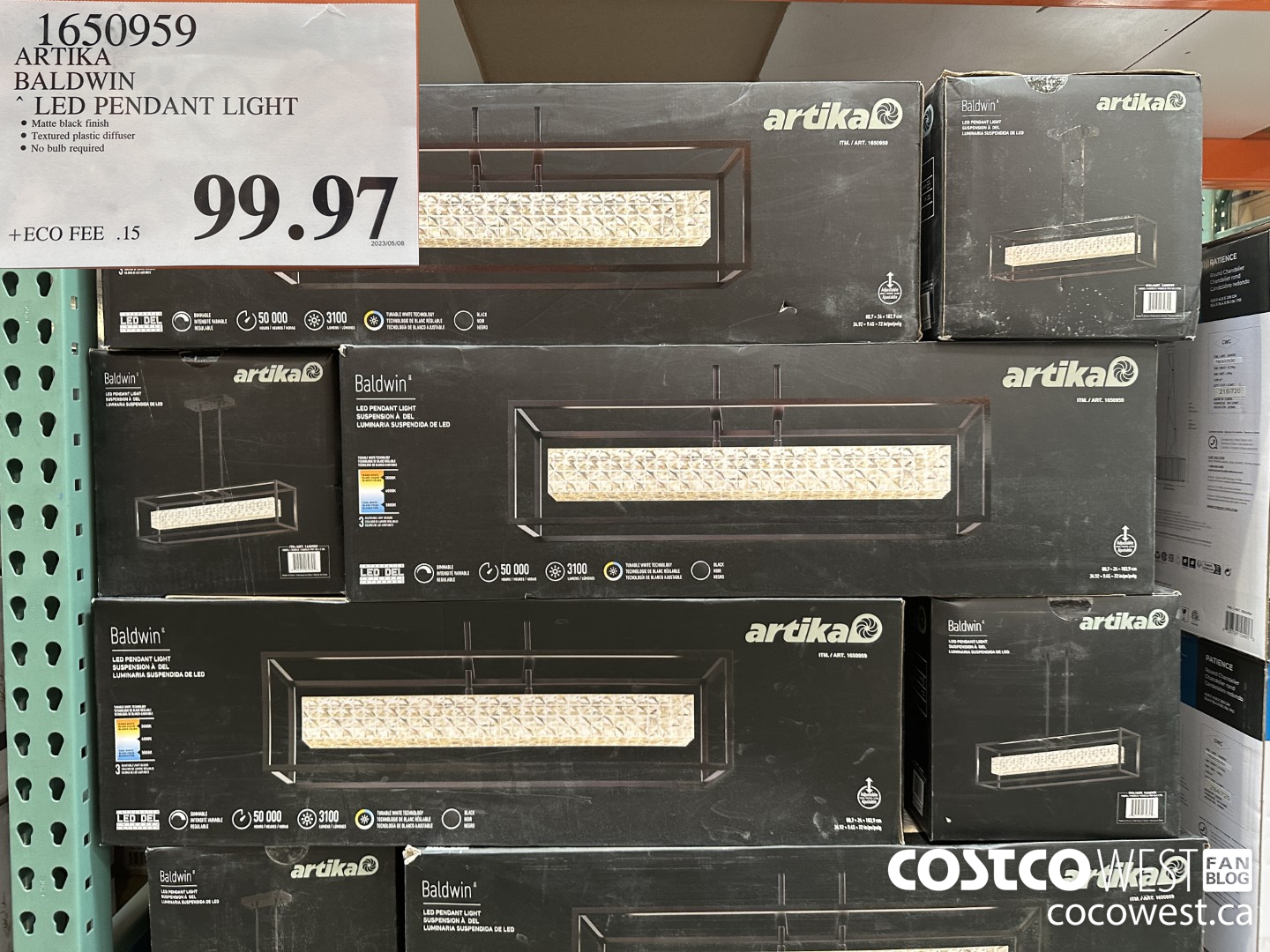 1650959 ARTIKA BALDWIN LED PENDANT LIGHT $99.97