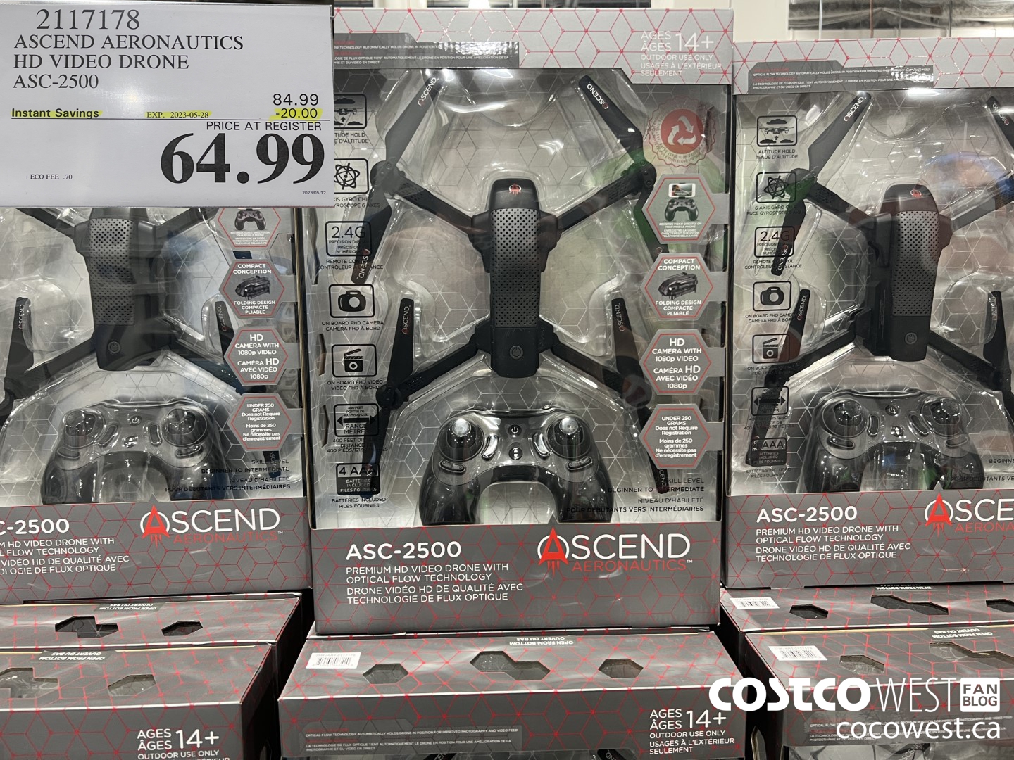 2117178 ASCEND AERONAUTICS HD VIDEO DRONE ASC-2500 ($20.00 INSTANT SAVINGS EXPIRES ON 2023-05-28) $64.99