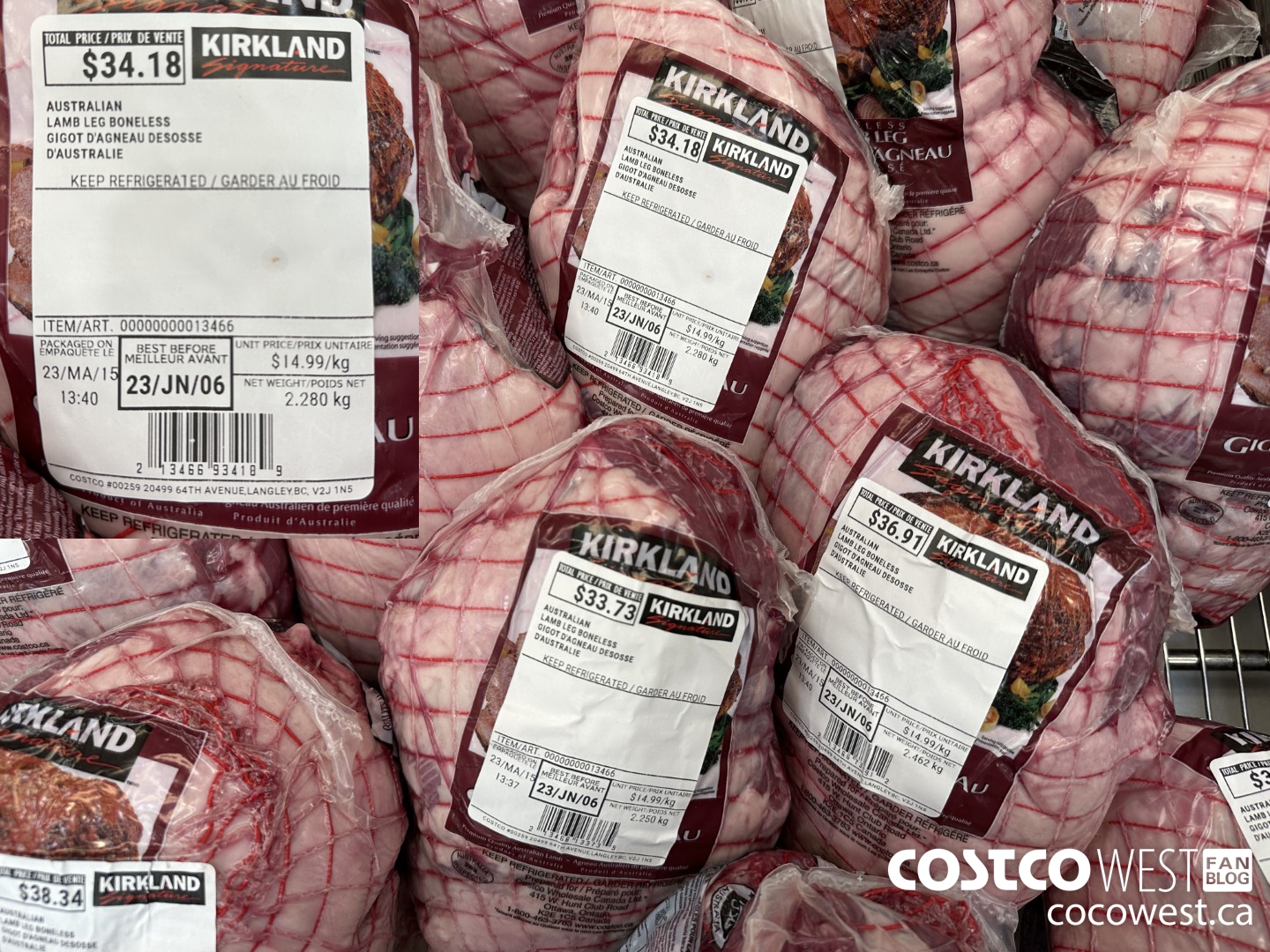 13466 AUSTRALIAN LAMB LEG BONELESS $14.99