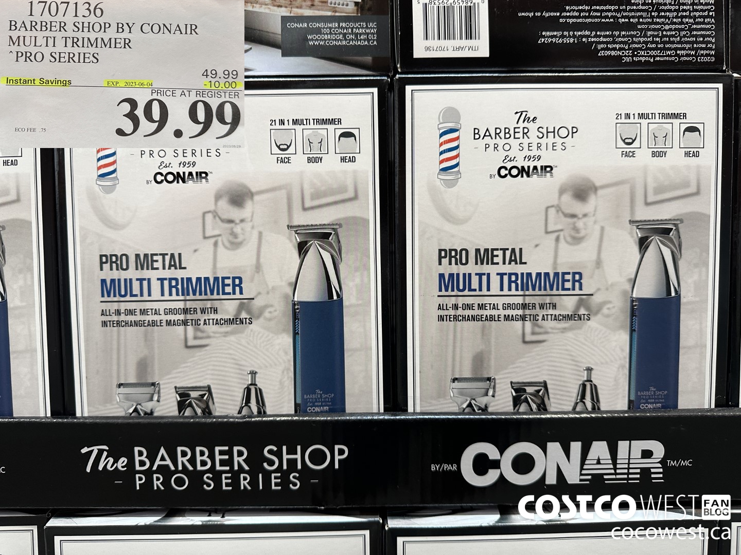 1707136 BARBER SHOP BY CONAIR MULTI TRIMMER PRO SERIES ($10.00 INSTANT SAVINGS EXPIRES ON 2023-06-04) $39.99