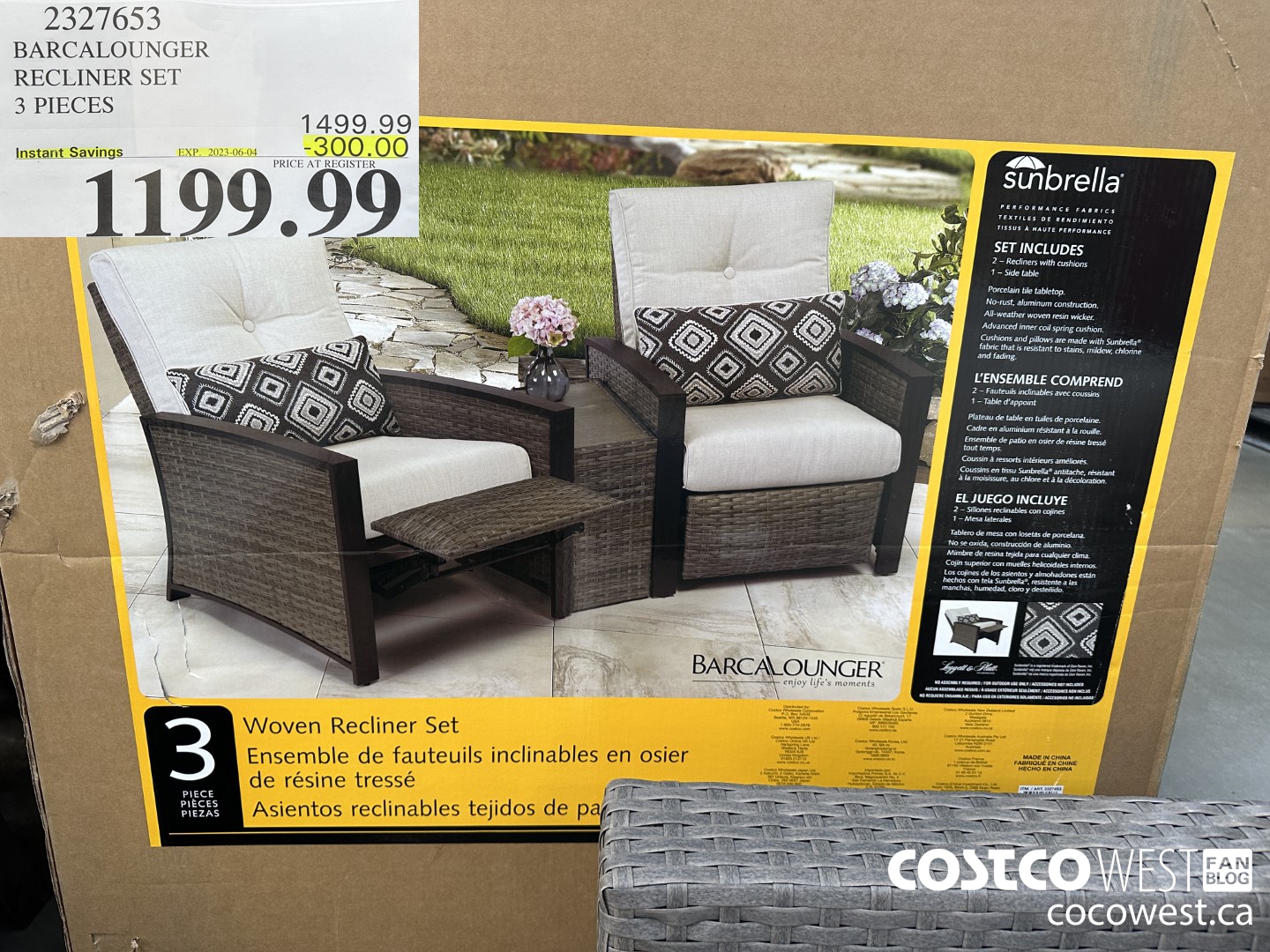 2327653 BARCALOUNGER RECLINING SET 3 PIECES ($300.00 INSTANT SAVINGS EXPIRES ON 2023-06-04) $1199.99