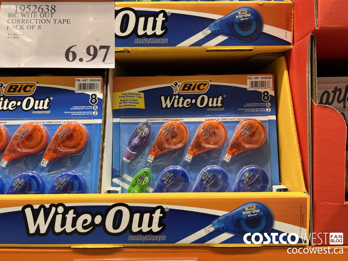 1952638 BIC WITE OUT CORRECTION TAPE 2 00 INSTANT SAVINGS EXPIRES