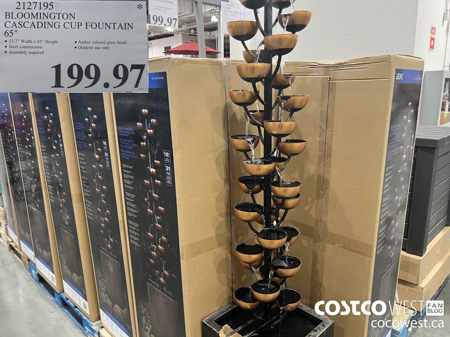 2127195 BLOOMINGTON CASCADING CUP FOUNTAIN 65