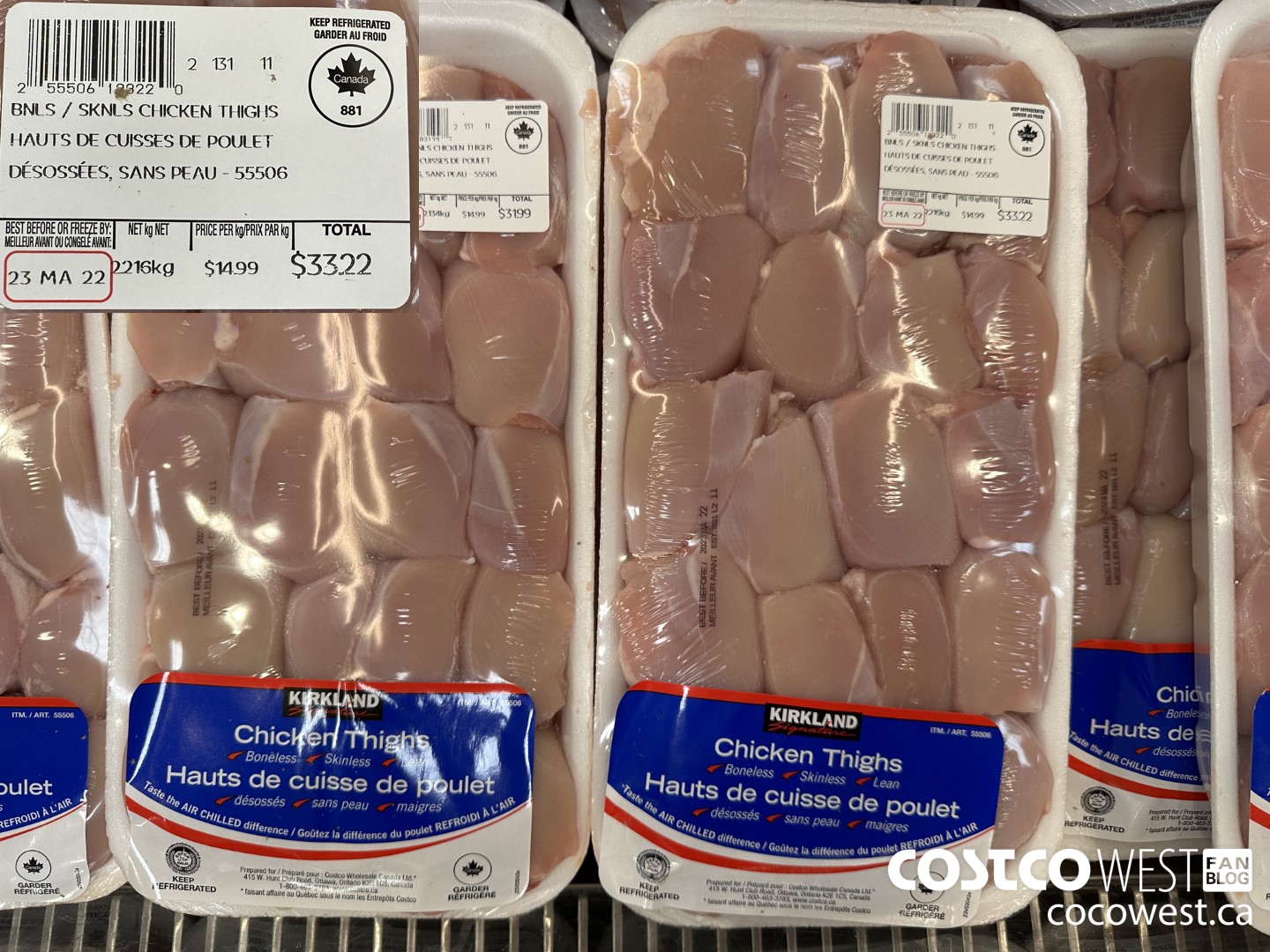 55506 BNLS/SKNLS CHICKEN THIGHS $14.99