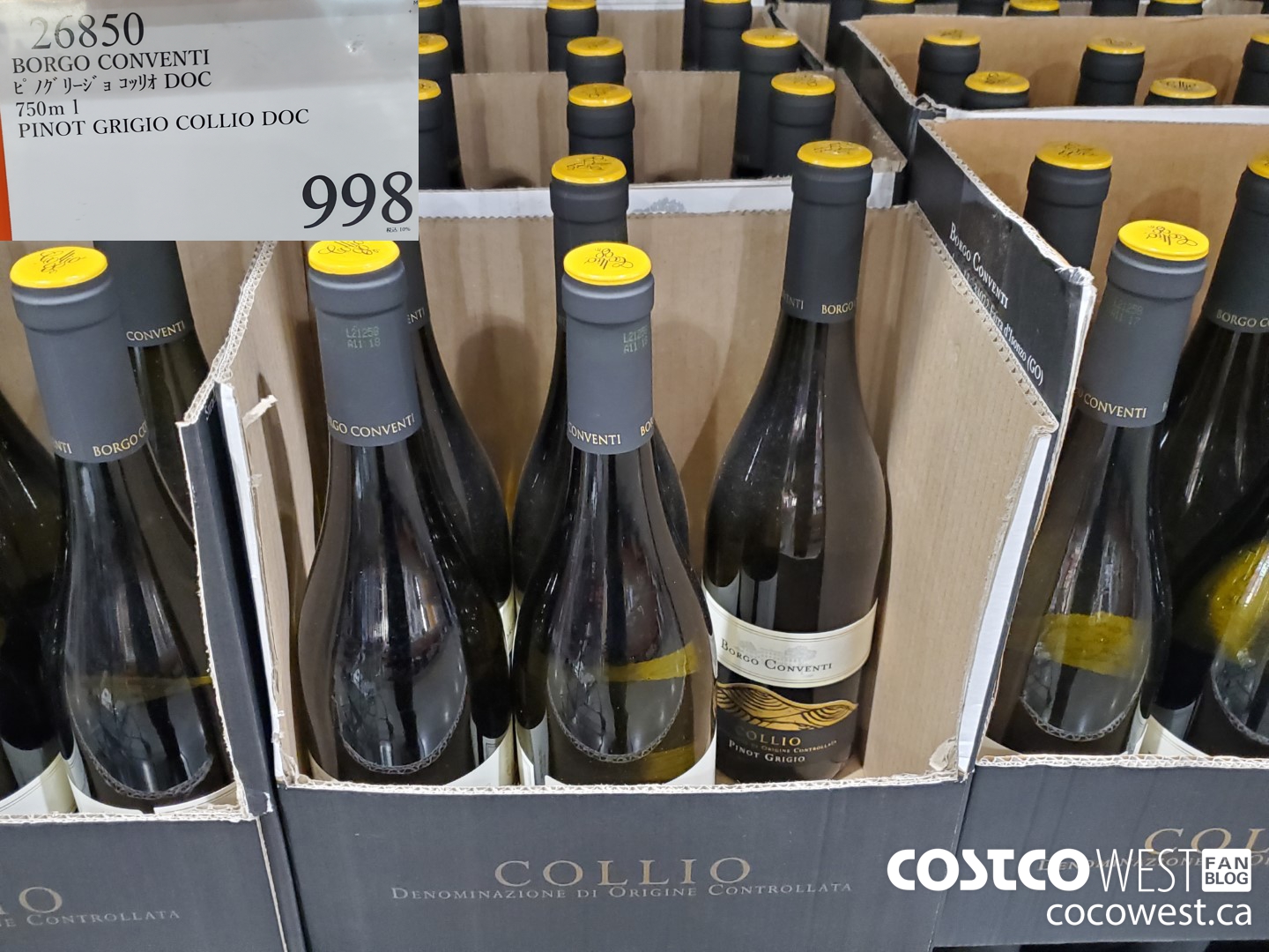 26850 BORGO CONVENTI PINO GRIGIO COLLIO DOC 750ML $998.00