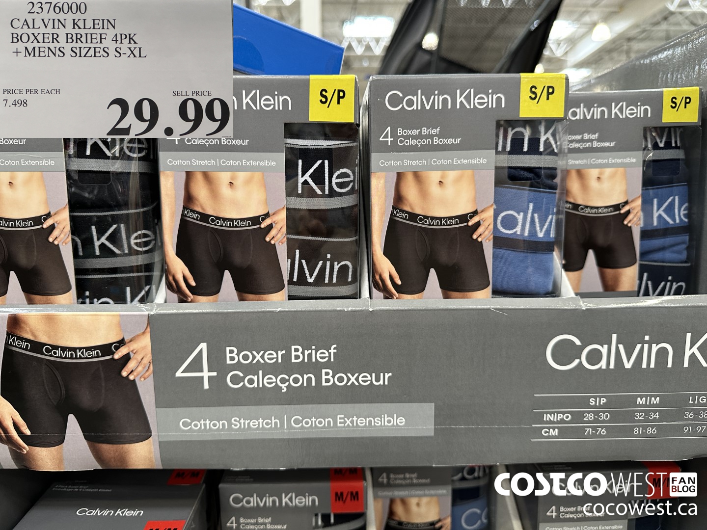 2376000 CALVIN KLEIN BOXERS 4 PACK MENS SIZES S-XL $29.99