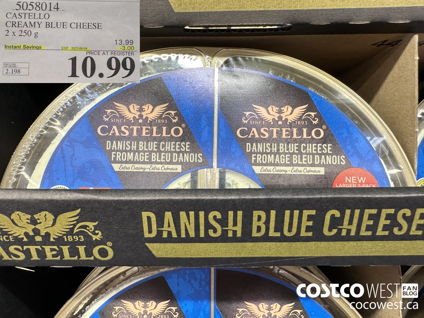 5058014 CASTELLO CREAMY BLUE CHEESE 2 x 250 g ($3.00 INSTANT SAVINGS EXPIRES ON 2023-06-04) $10.99