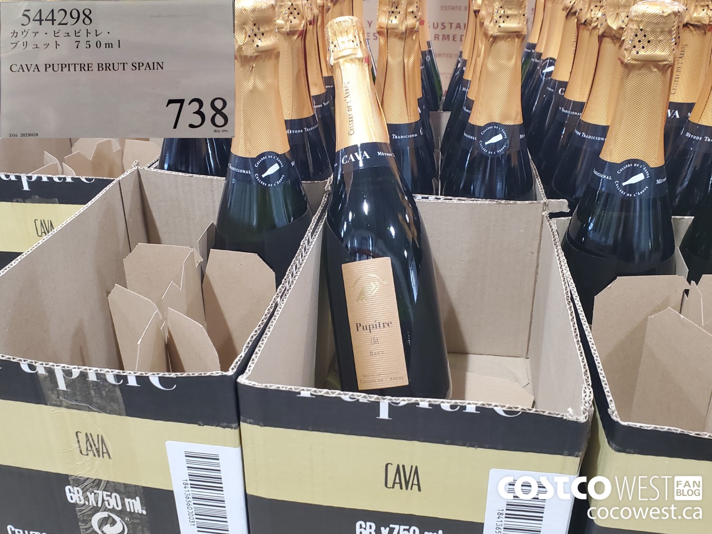 544298 CAVA PUPITRE BRUT SPAIN 750ML $738.00