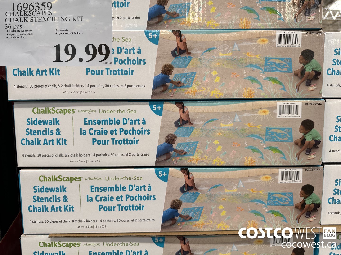 1696359 CHALKSCAPES CHALK STENCILING KIT 36 PCS $19.99