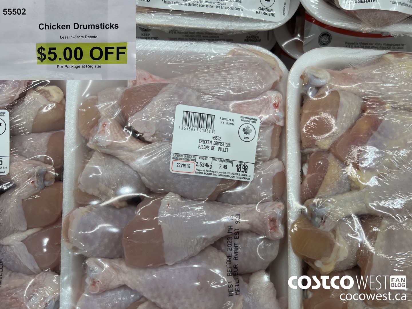 55502 CHICKEN DRUMSTICKS ($5.00 INSTANT SAVINGS)