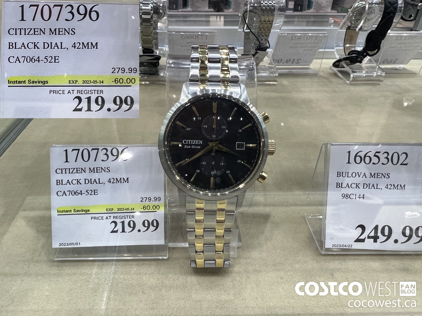 1707396 CITIZEN MENS BLACK DIAL, 42MM CA7064-52E ($60.00 INSTANT SAVINGS EXPIRES ON 2023-05-14) $219.99