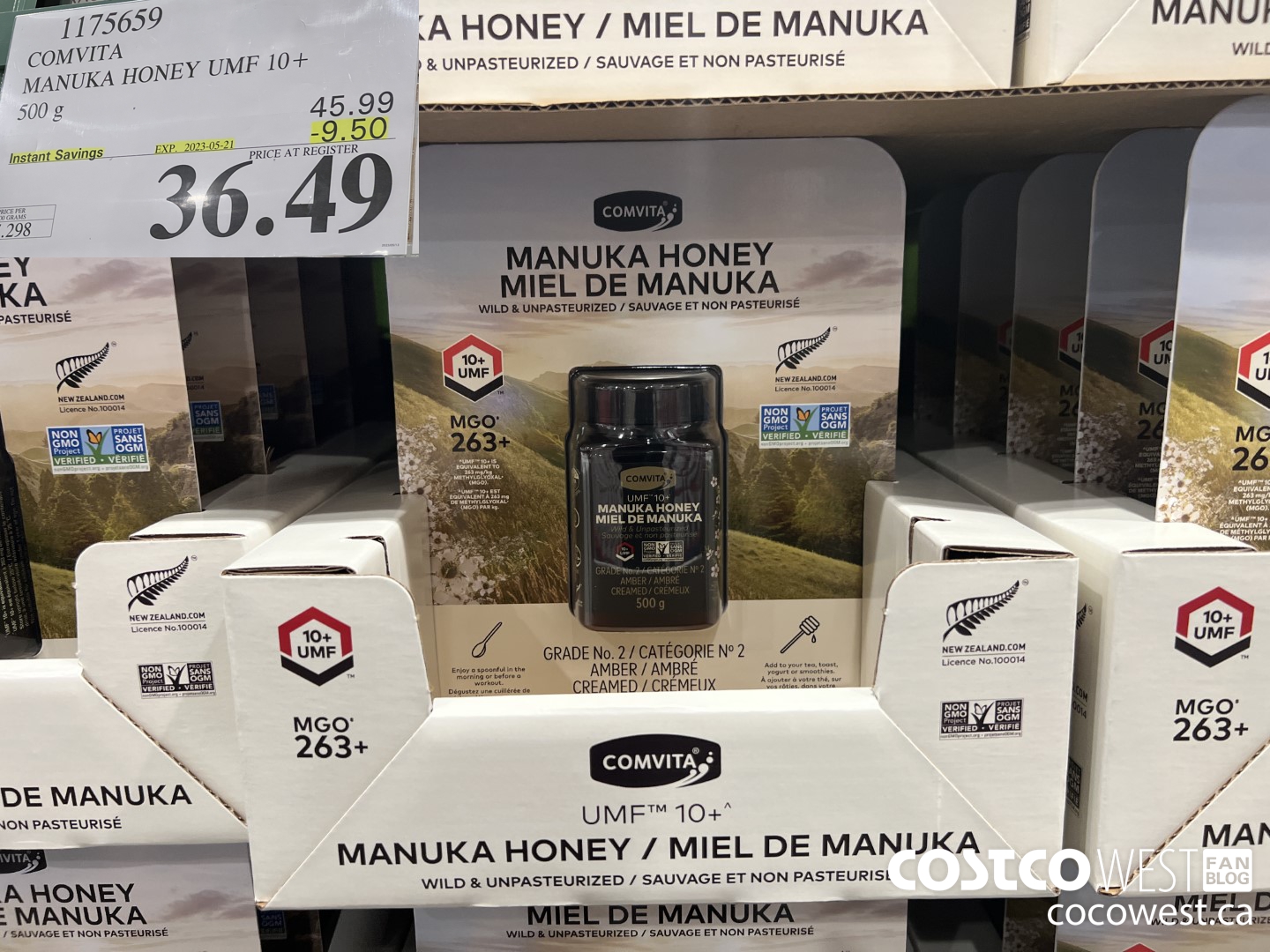 1175659 COMVITA MANUKA HONEY UMF 10+ 500 G ($9.50 INSTANT SAVINGS EXPIRES ON 2023-05-21) $36.49