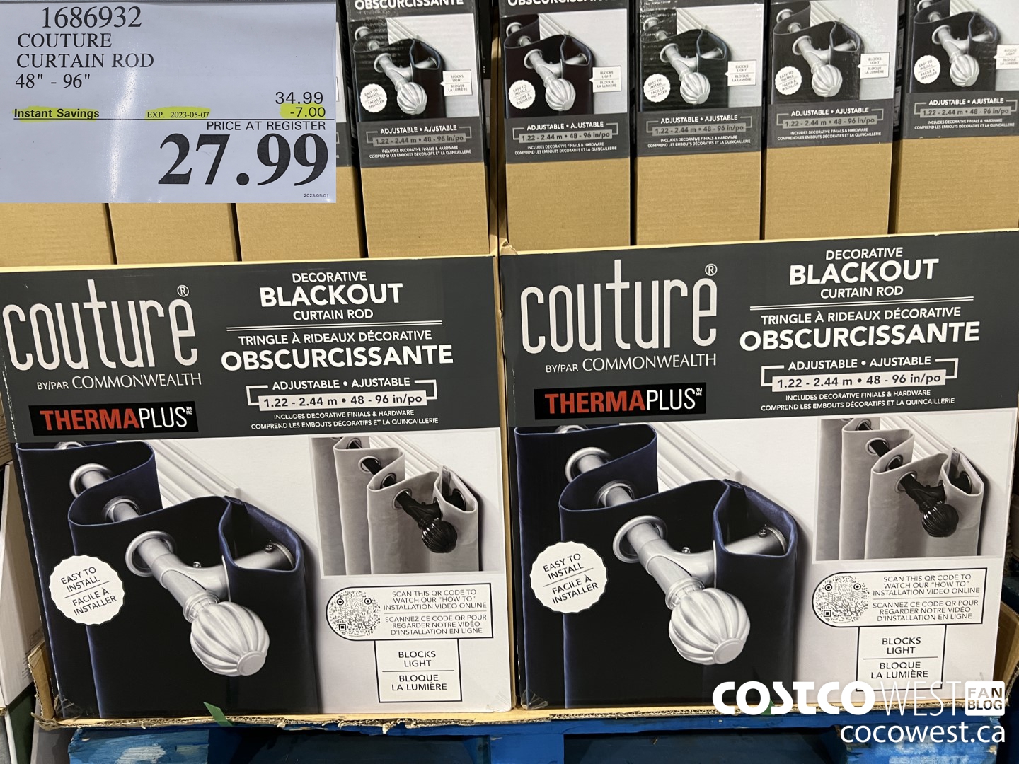 1686932 COUTURE CURTAIN ROD 48