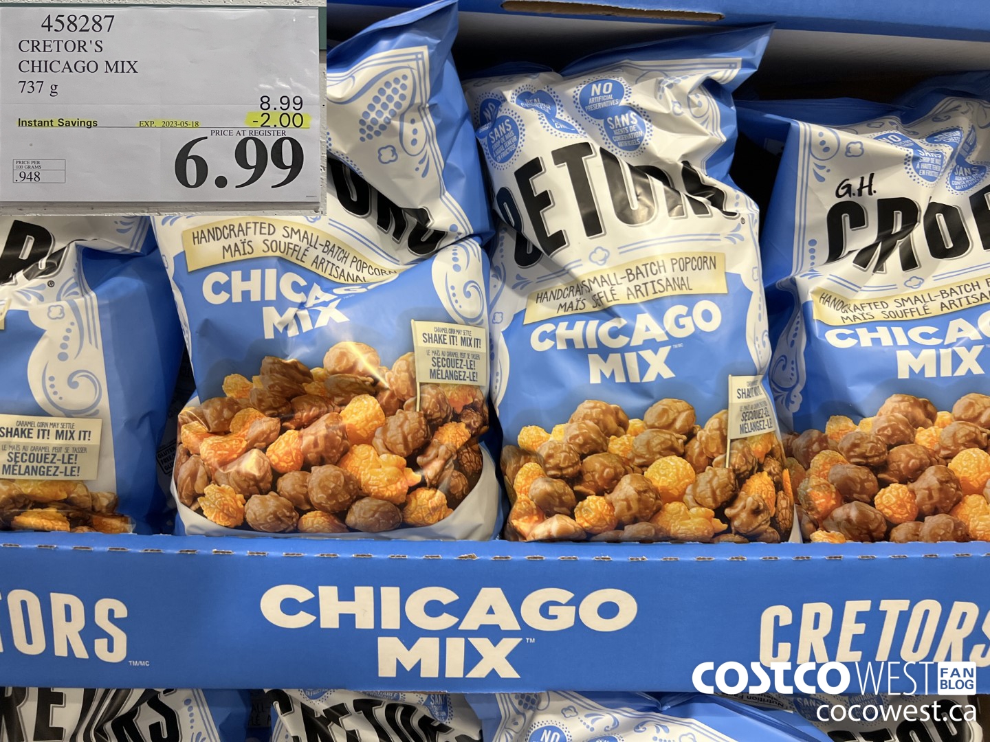 458287 CRETOR'S CHICAGO MIX 737 G ($2.00 INSTANT SAVINGS EXPIRES ON 2023-05-18) $6.99