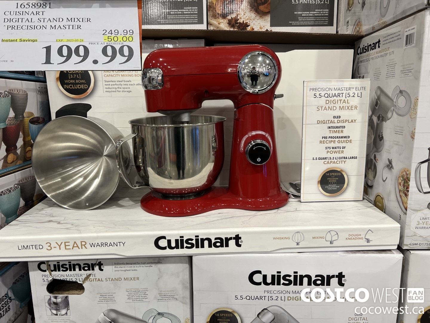 1658981 CUISINART PRECISION MASTER ELITE DIGITAL STAND MIXER ($50.00 INSTANT SAVINGS EXPIRES ON 2023-05-28) $199.99