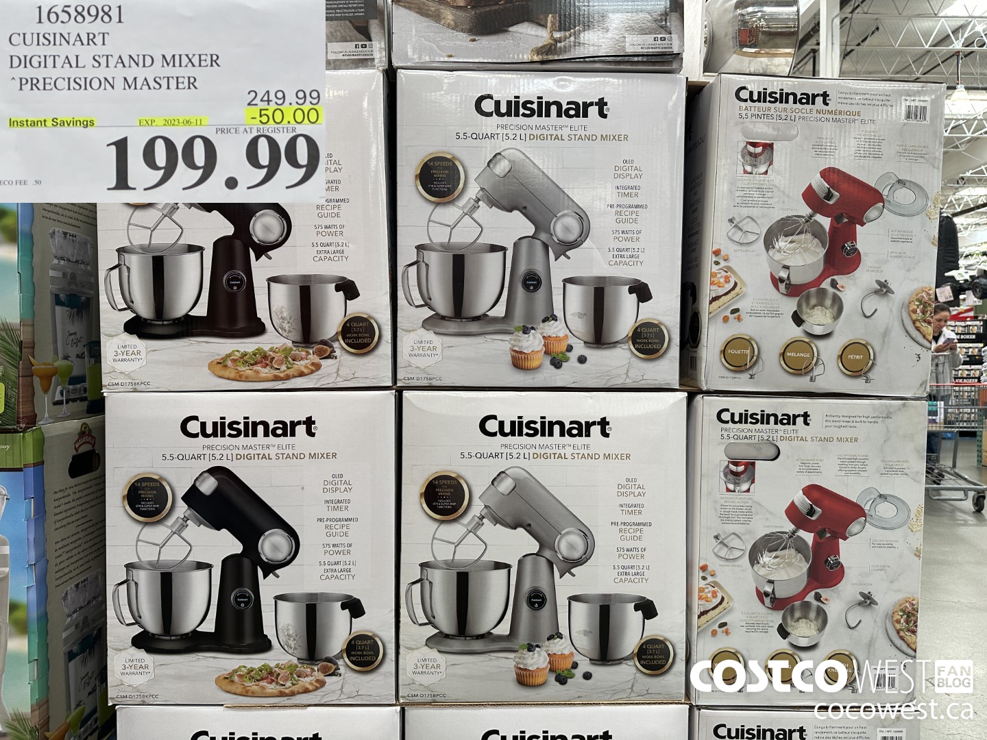 1658981 CUISINART PRECISION MASTER ELITE DIGITAL STAND MIXER ($50.00 INSTANT SAVINGS EXPIRES ON 2023-06-11) $199.99