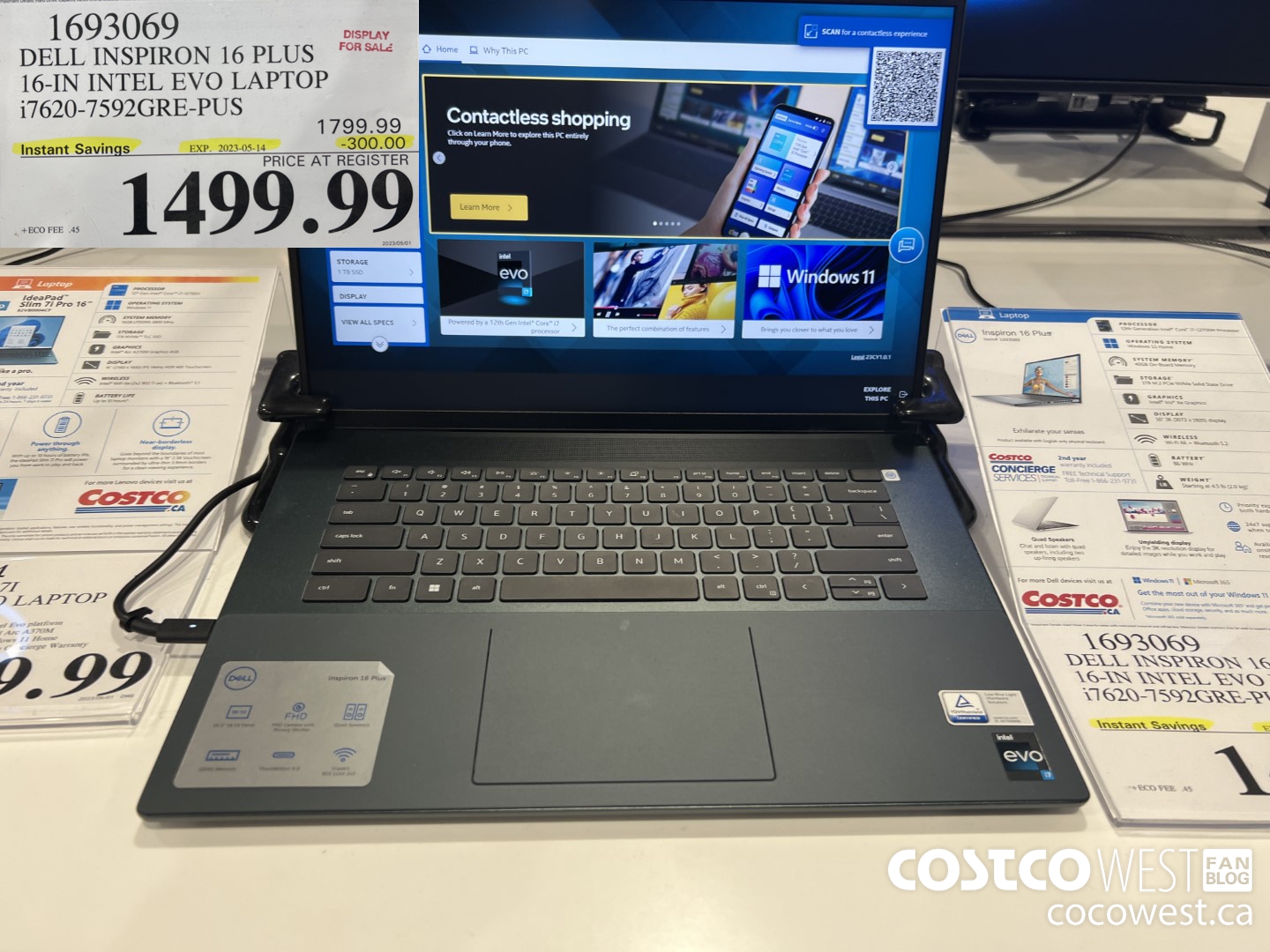 1693069 DELL INSPIRON 16 PLUS 16-IN INTEL EVO LAPTOP I7620-7592GRE-PUS ($300.00 INSTANT SAVINGS EXPIRES ON 2023-05-14) $1499.99