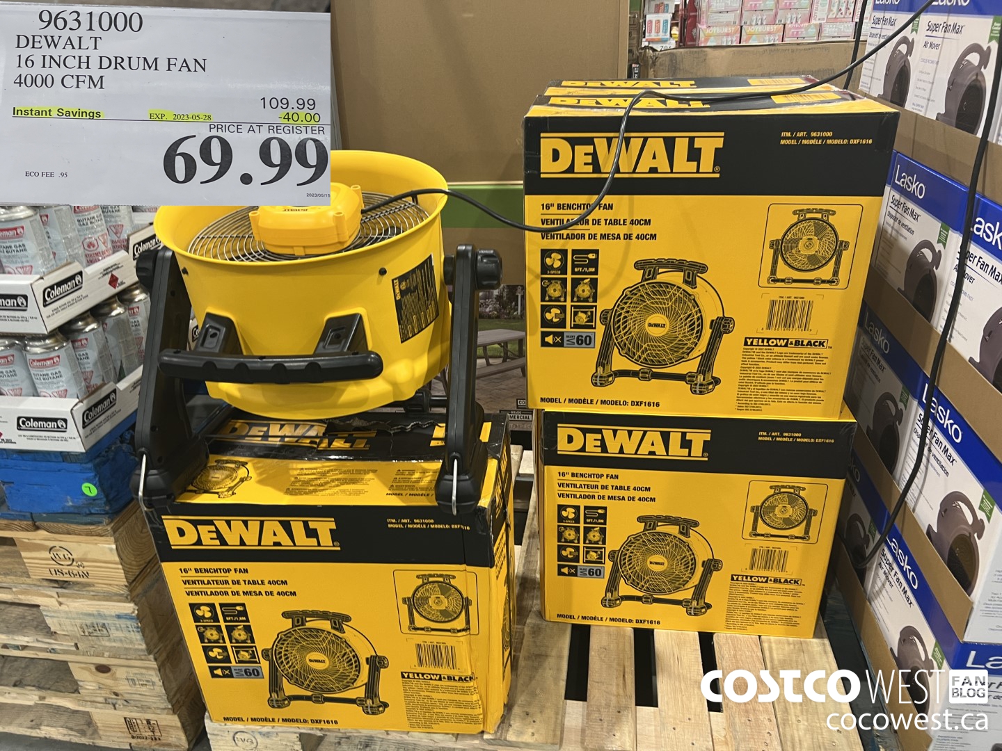 9631000 DEWALT 16 INCH DRUM FAN 4000 CFM ($40.00 INSTANT SAVINGS EXPIRES ON 2023-05-28) $69.99