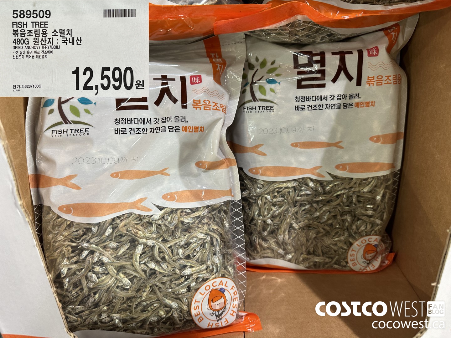 589509 DRIED ANCHOVY (FRY/BOIL) 480G $12590.00