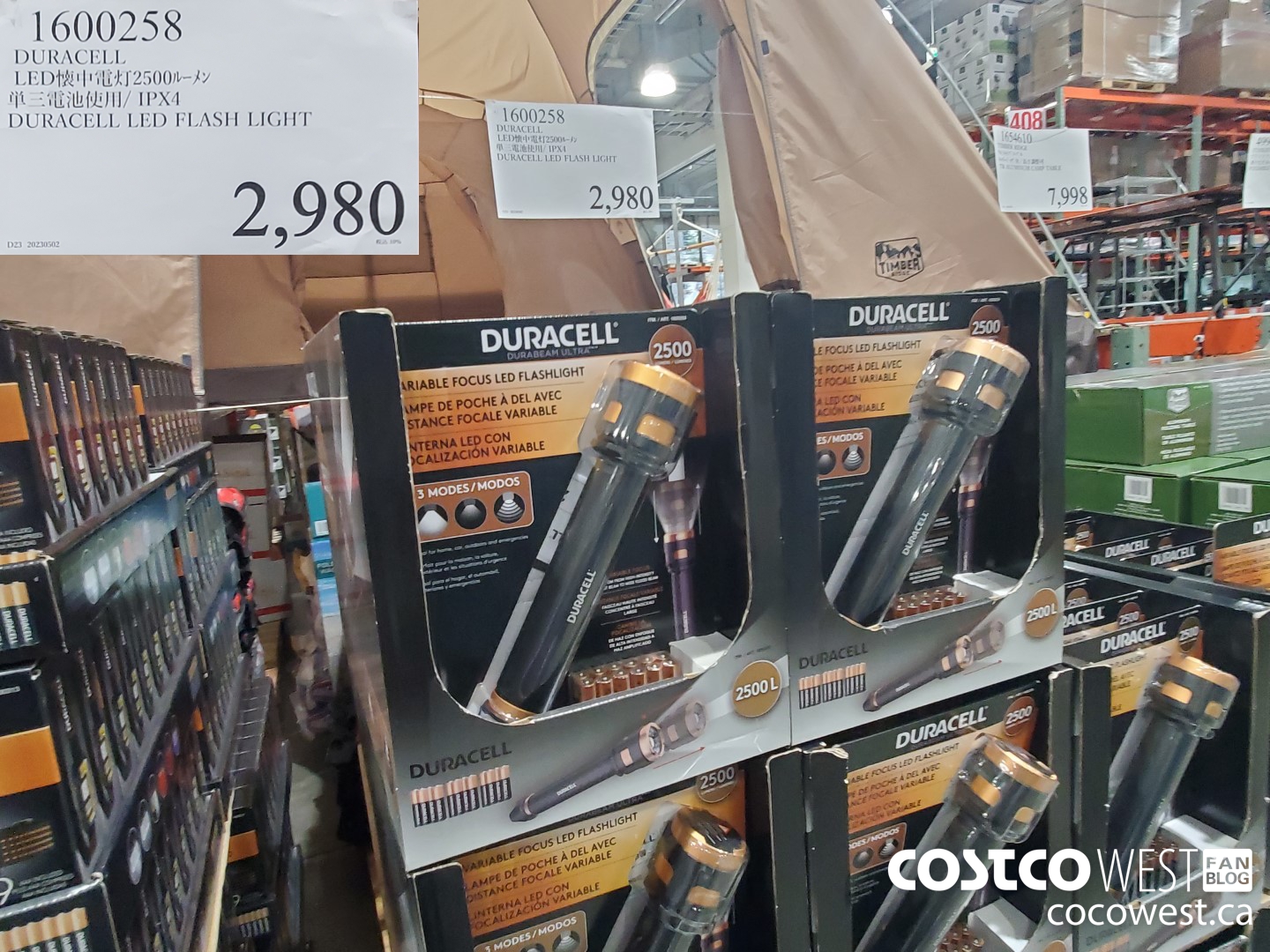 1600258 DURACELL LED FLASHLIGHT $2980.00