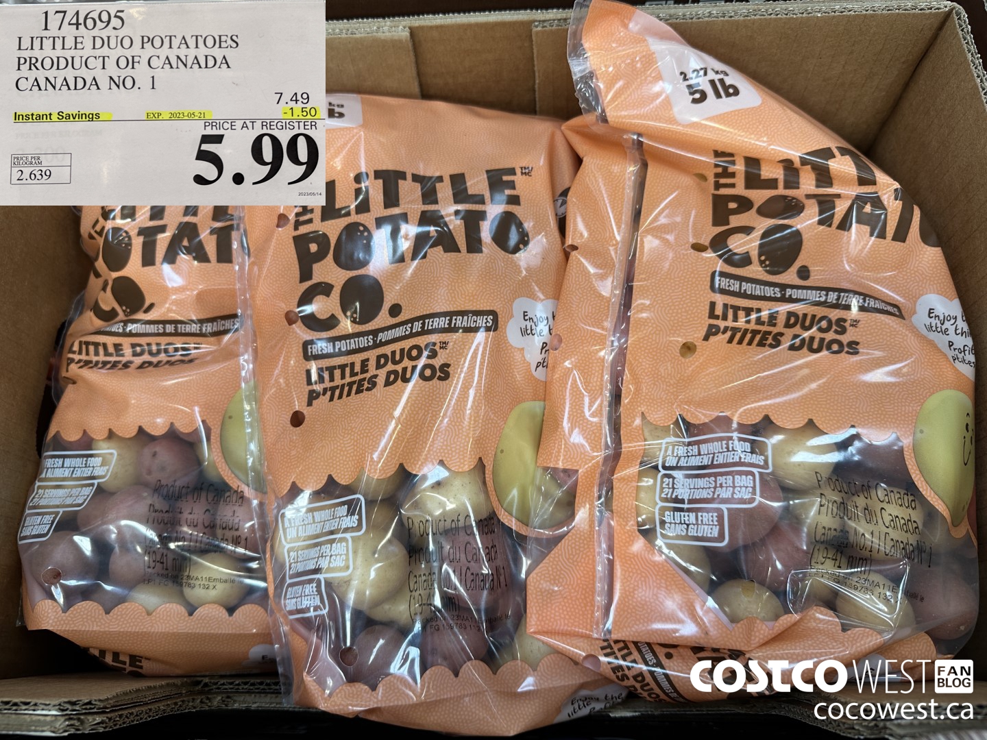 174695 DYNAMIC DUO POTATOES PRODUCT OF CANADA CANADA NO 1 ($1.50 INSTANT SAVINGS EXPIRES ON 2023-05-21) $5.99