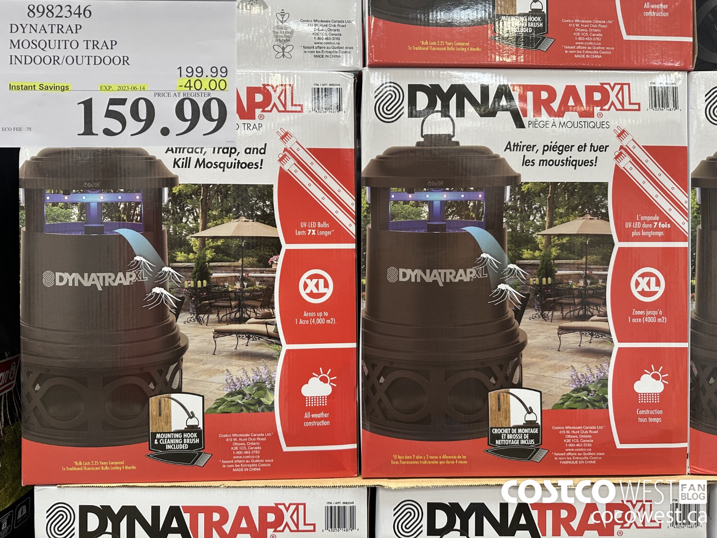 8982346 DYNATRAP MOSQUITO TRAP INDOOR/OUTDOOR ($40.00 INSTANT SAVINGS EXPIRES ON 2023-06-14) $159.99