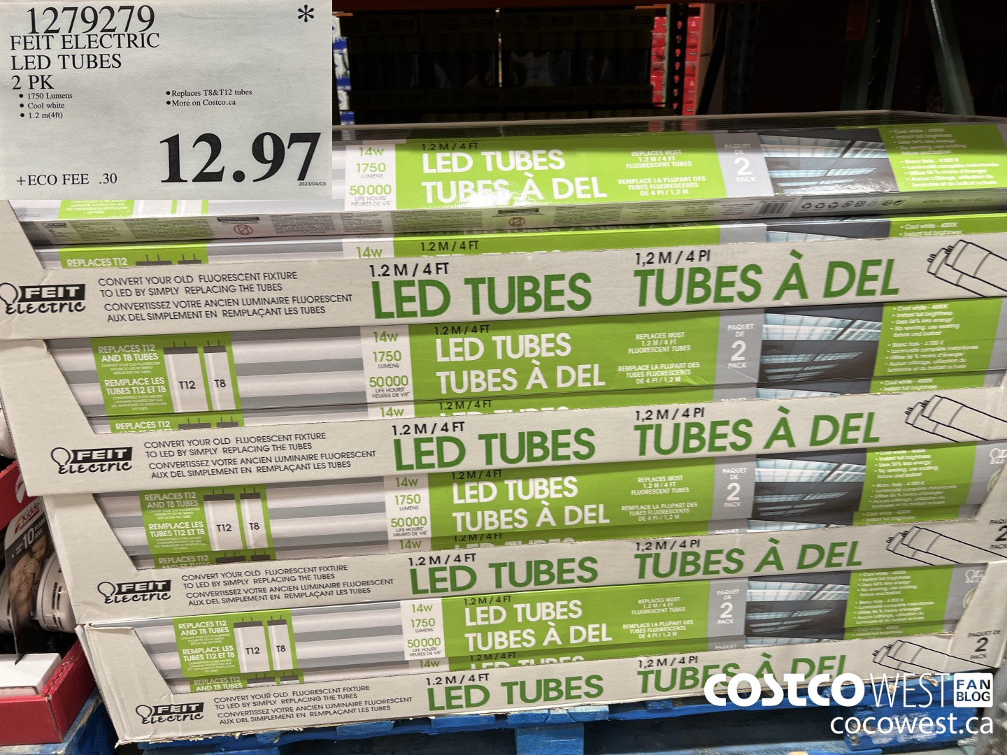 1279279 FEIT ELECTRIC LED TUBES 2 PK $12.97