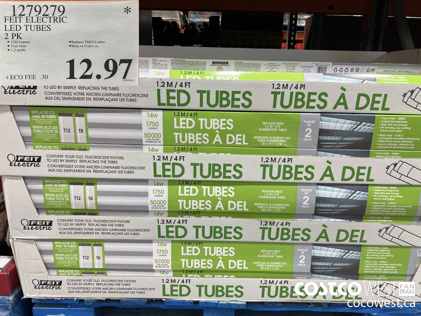1279279 FEIT ELECTRIC LED TUBES 2 PK $12.97