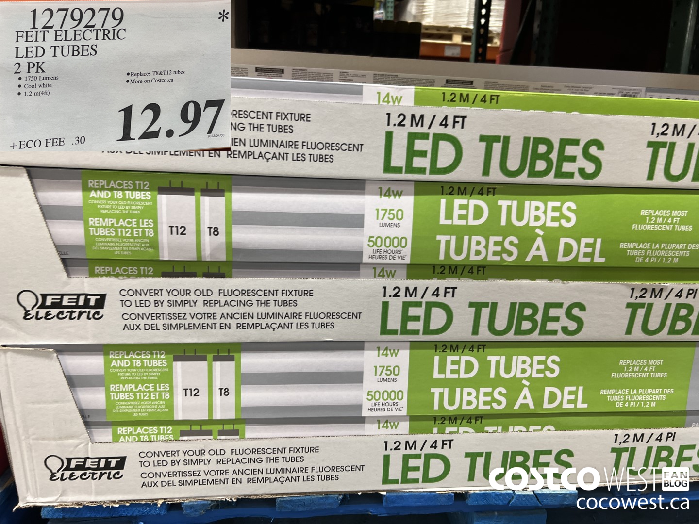 1279279 FEIT ELECTRIC LED TUBES 2 PK $12.97