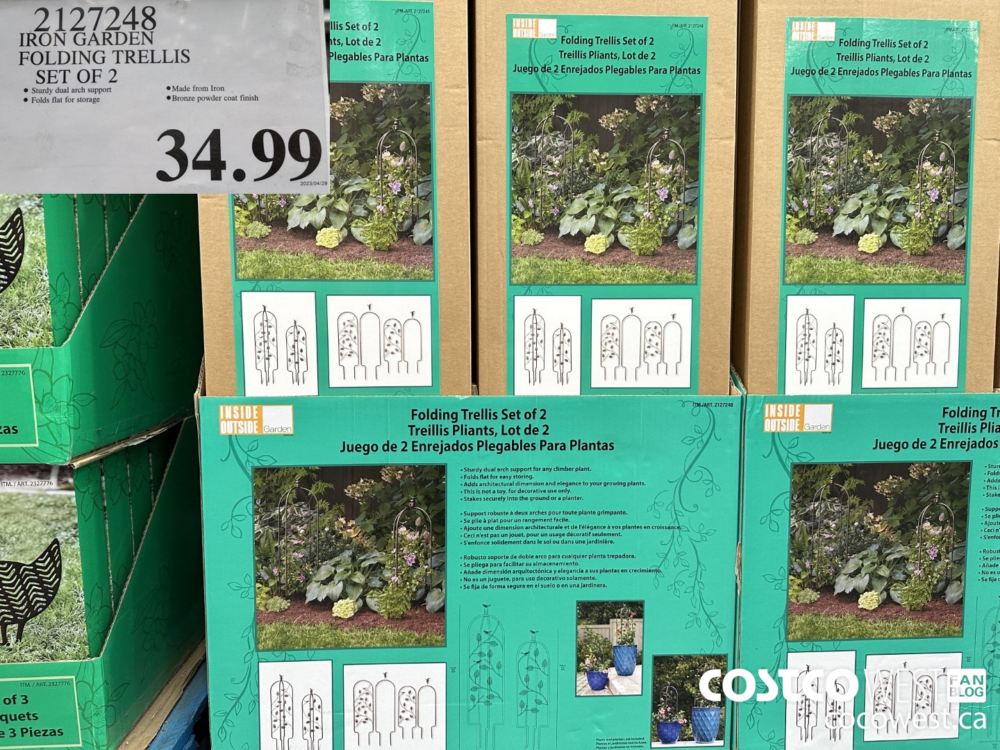 2127248 FOLDING TRELLIS SET OF 2 $34.99