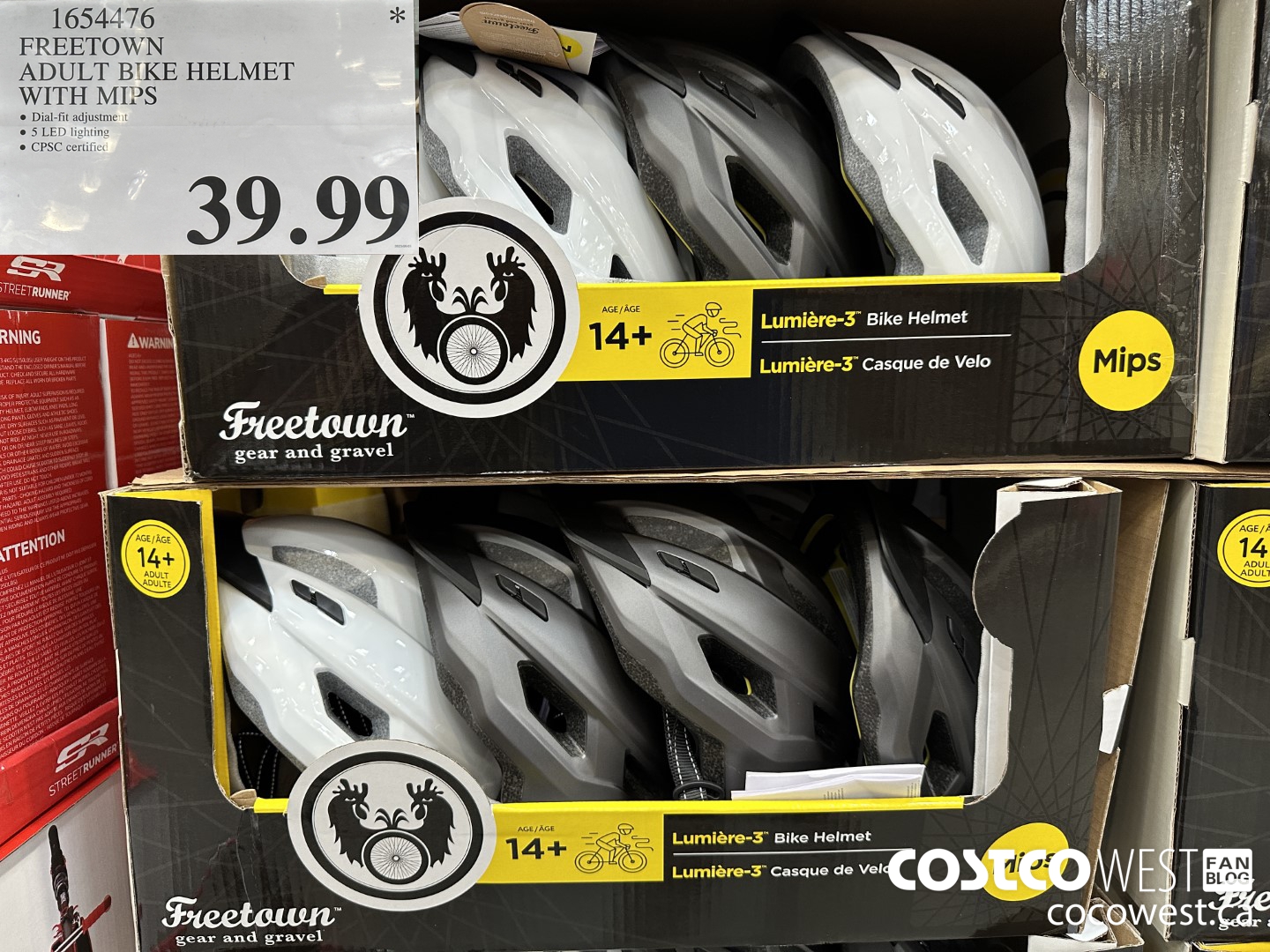 1654476 FREETOWN ADULT BIKE HELMET WITH MIPS $39.99