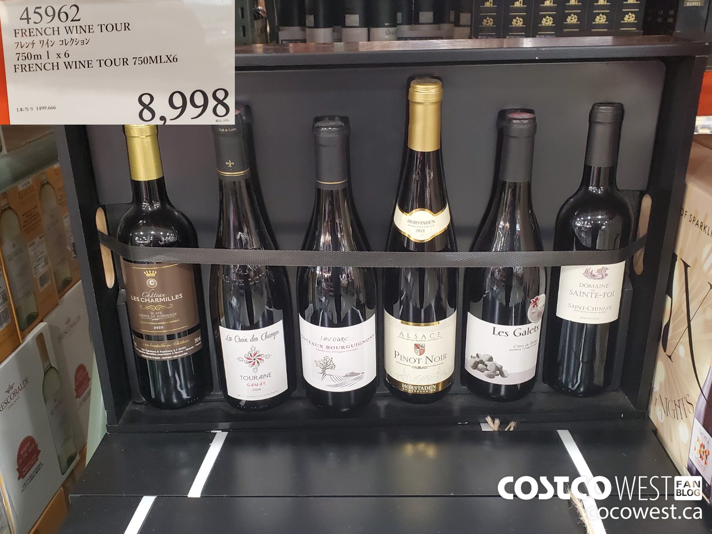 45962 FRENCH WINE TOUR 750ML X 6 $8998.00