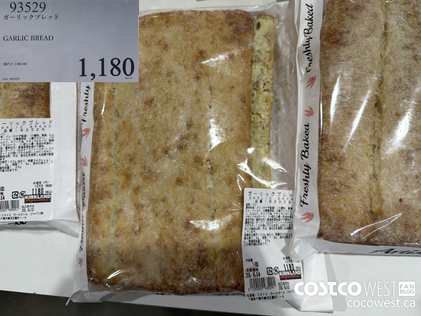 93529 GARLIC BREAD $1180.00