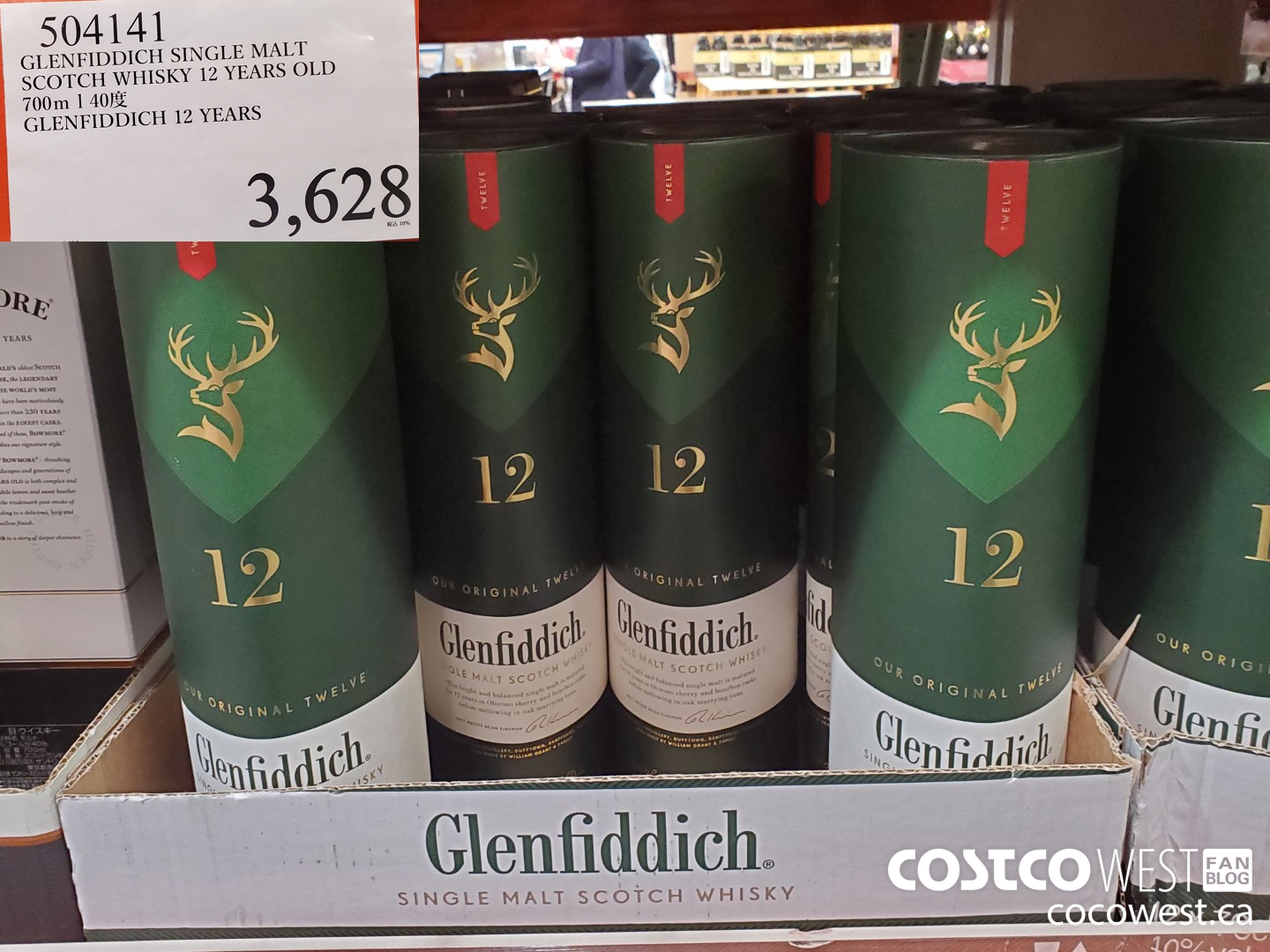 504141 GLENFIDDICH SINGLE MALT SCOTCH WHISKY 12 YEARS OLD 700ML $3628.00