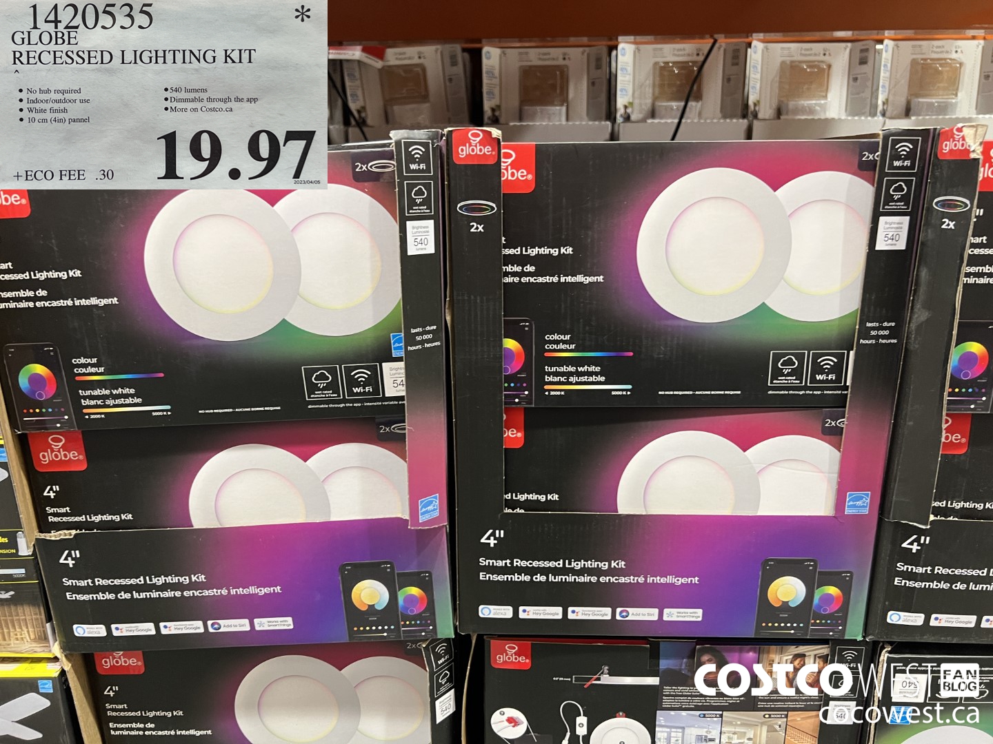 1420535 GLOBE RECESSED LIGHTING KIT $19.97