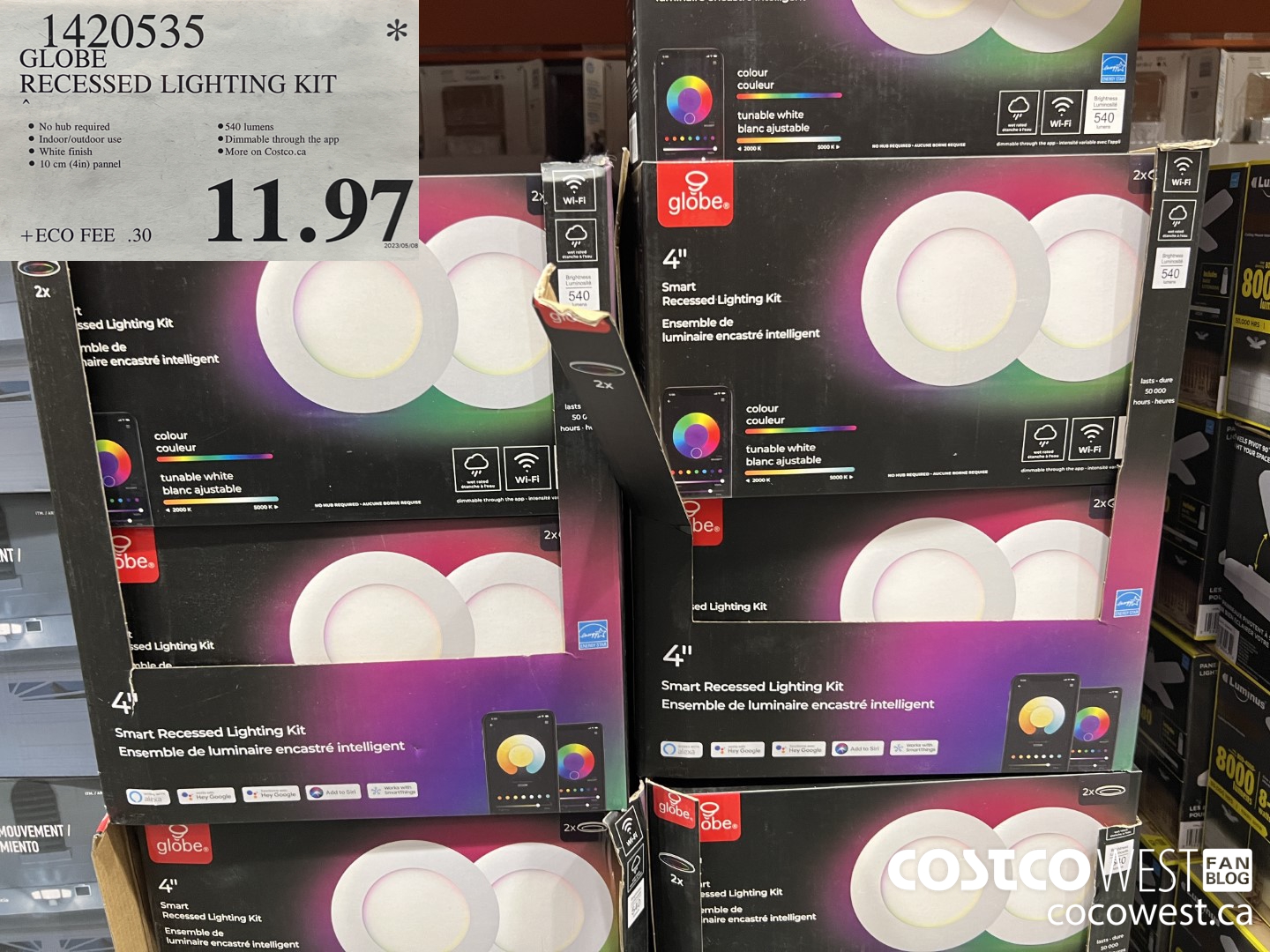 1420535 GLOBE RECESSED LIGHTING KIT $11.97