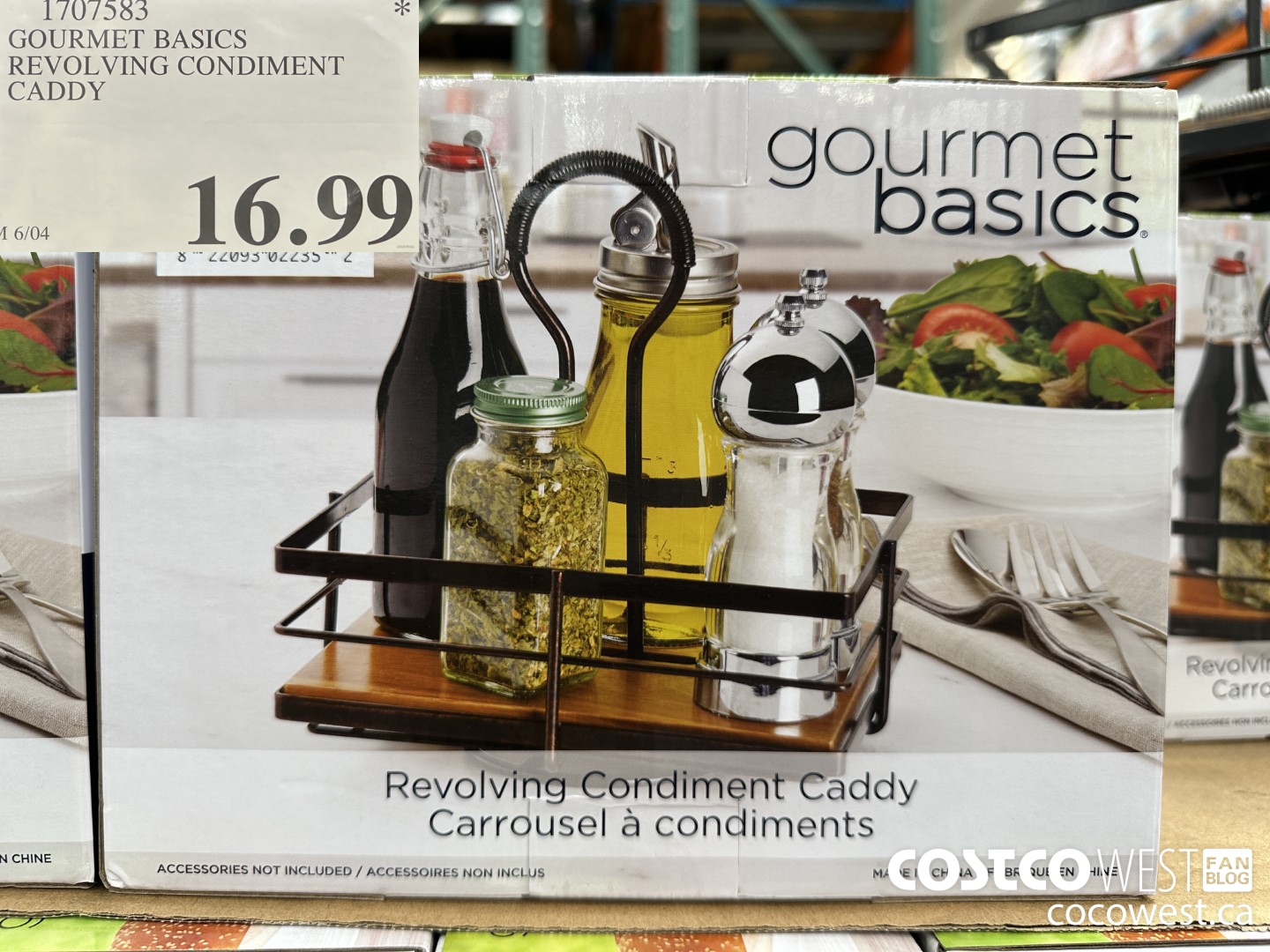 1707583 GOURMET BASICS REVOLVING CONDIMENT CADDY $16.99
