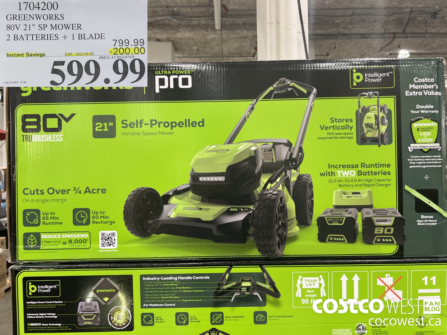 1704200 GREENWORKS 80V 21