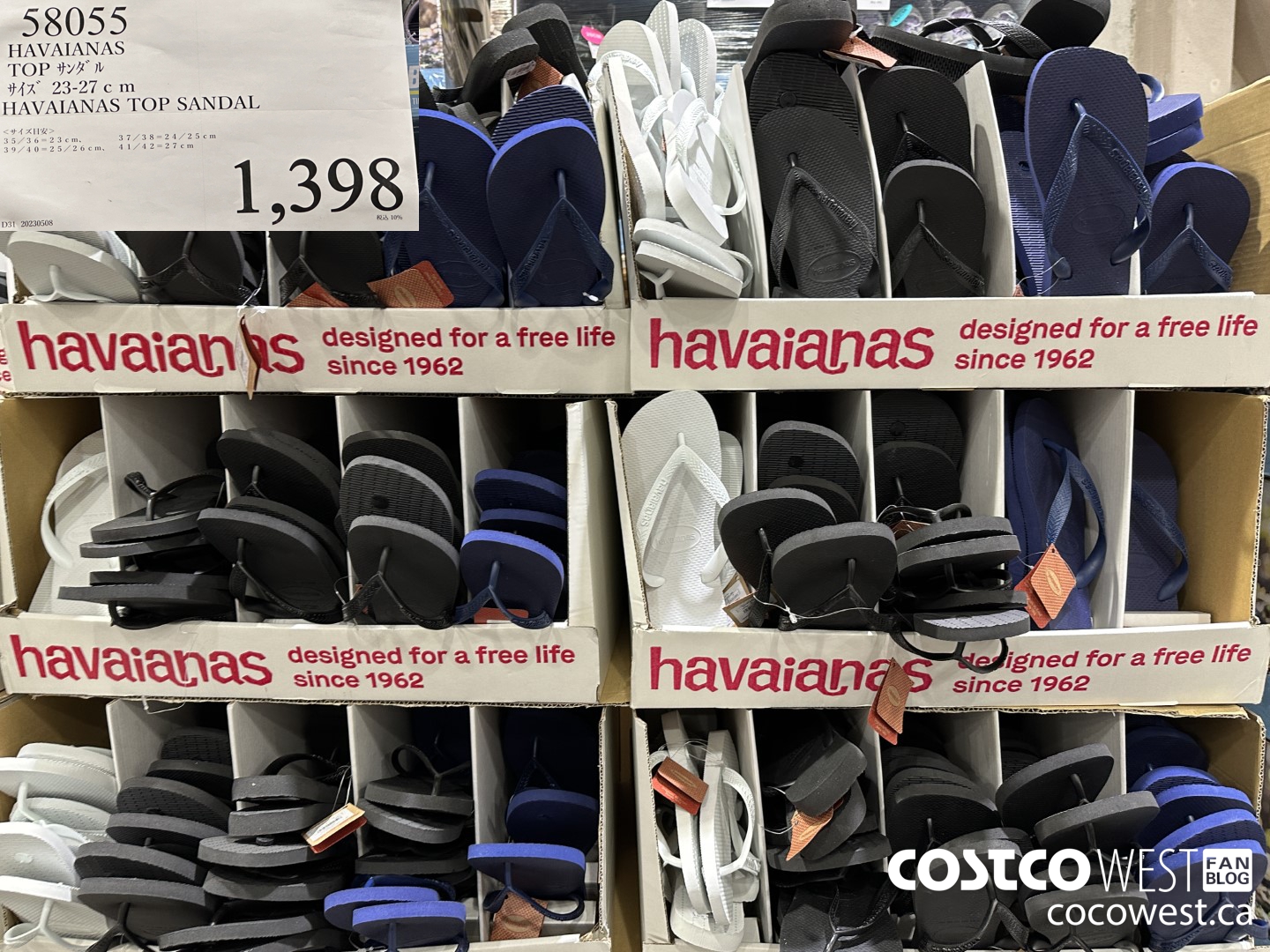 58055 HAVAIANAS TOP SANDAL $1398.00