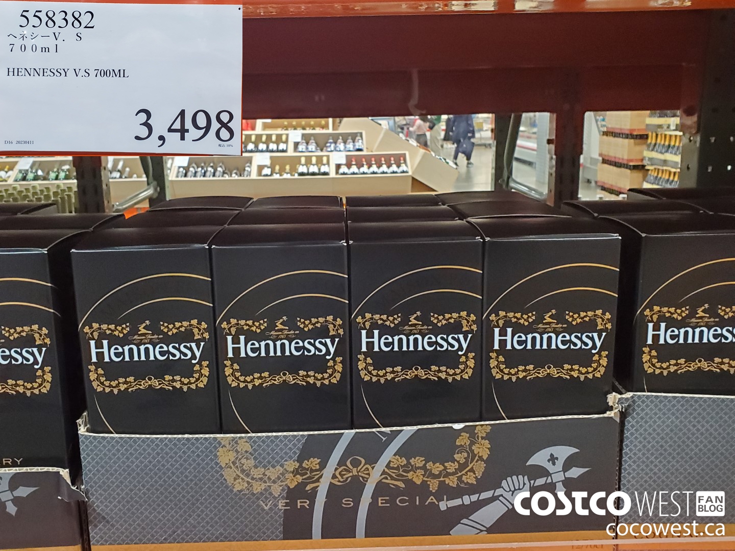 558382 HENNESSY V.S 700ML $3498.00