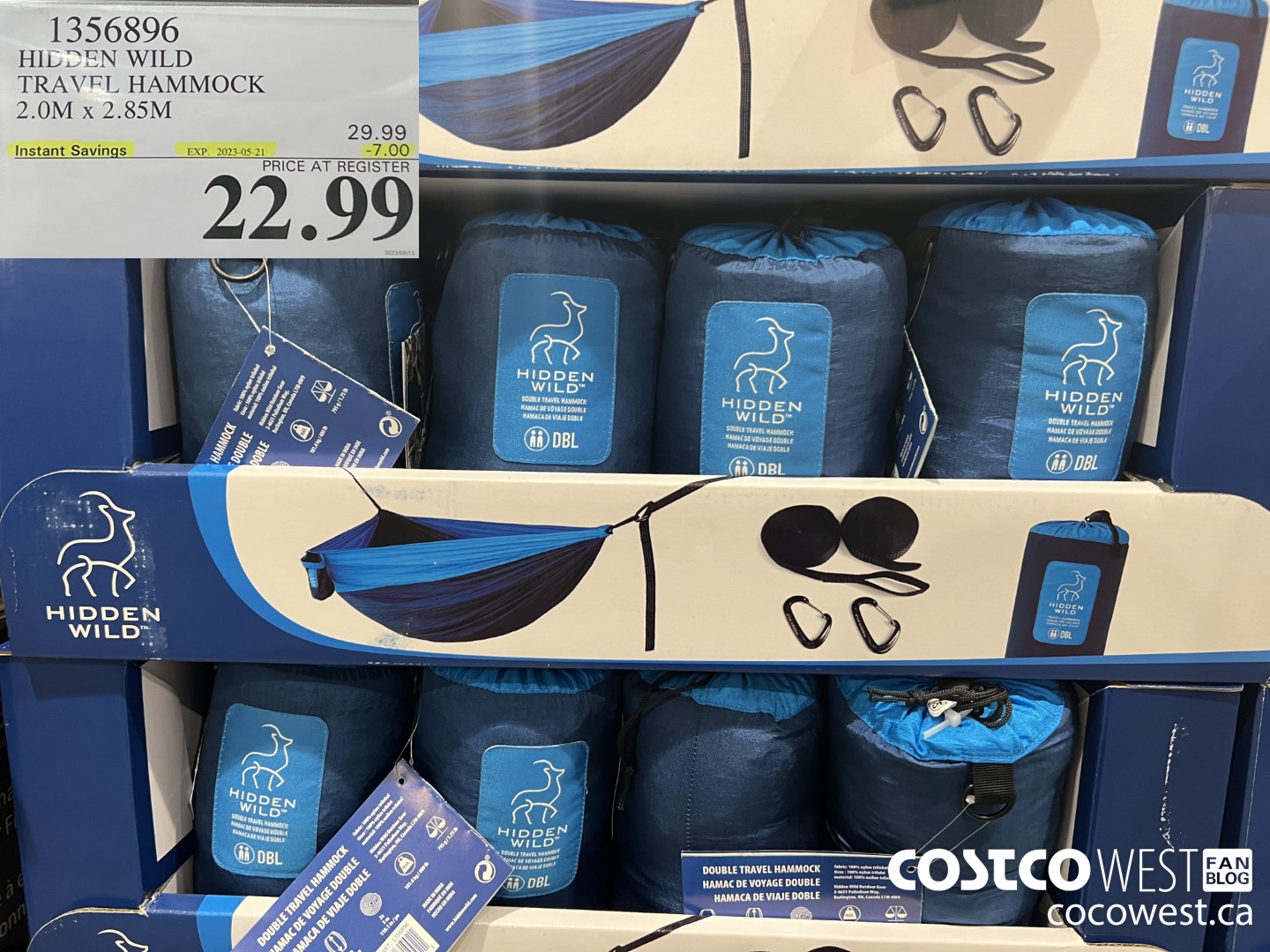 1356896 HIDDEN WILD TRAVEL HAMMOCK 2.0M x 2.85M ($7.00 INSTANT SAVINGS EXPIRES ON 2023-05-21) $22.99