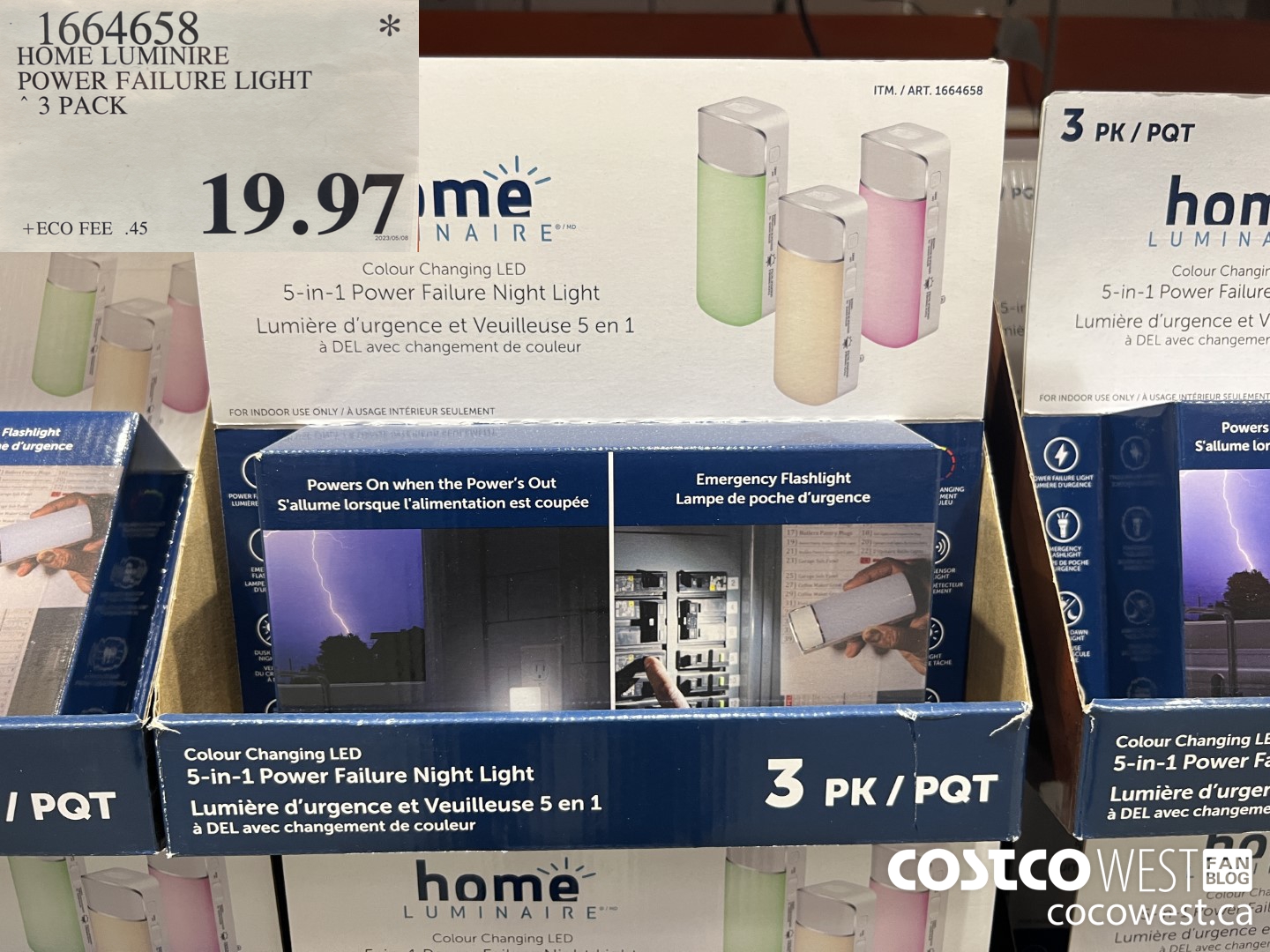 1664658 HOME LUMINIRE POWER FAILURE LIGHT 3 PACK $19.97