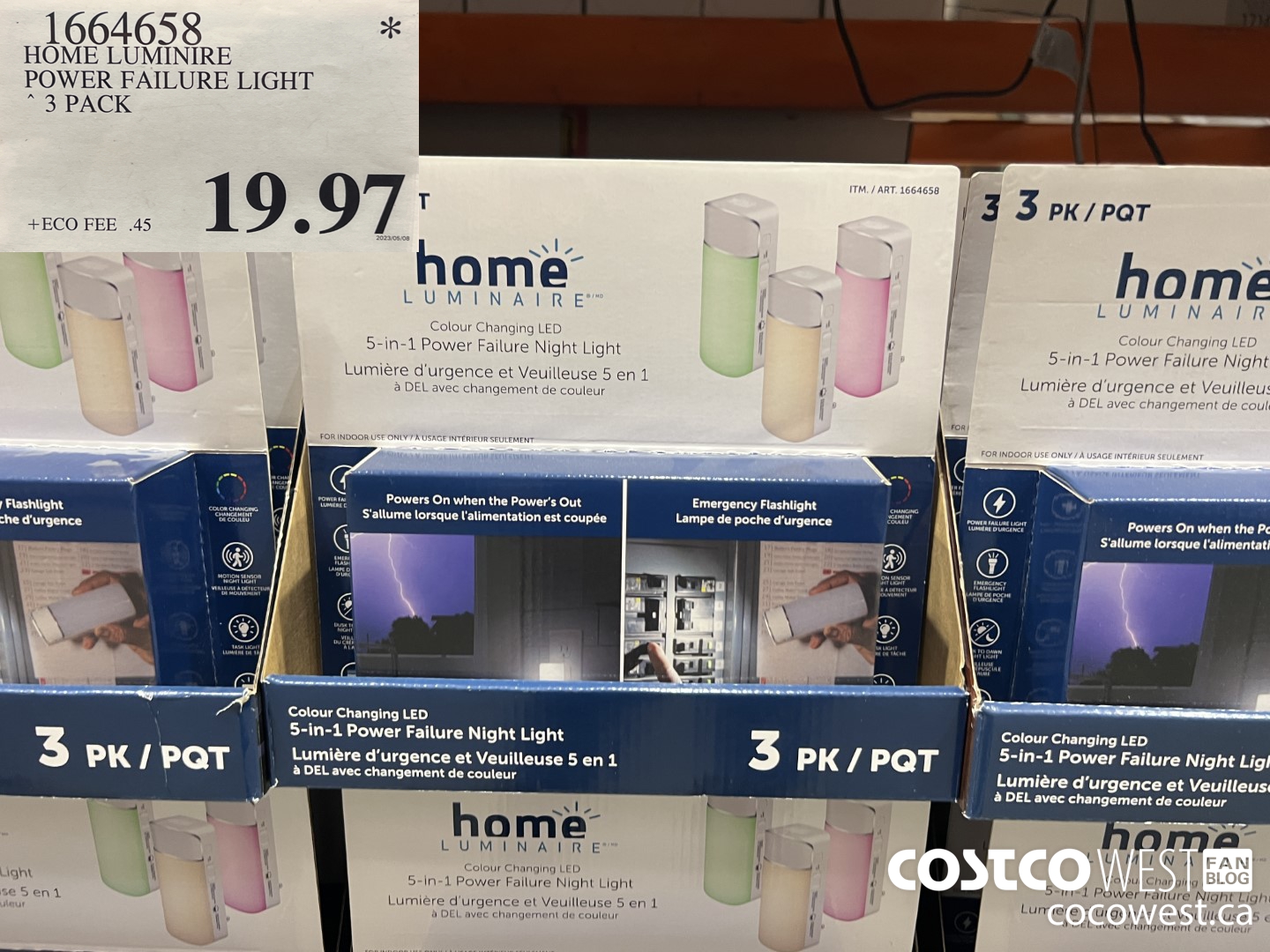 1664658 HOME LUMINIRE POWER FAILURE LIGHT 3 PACK $19.97