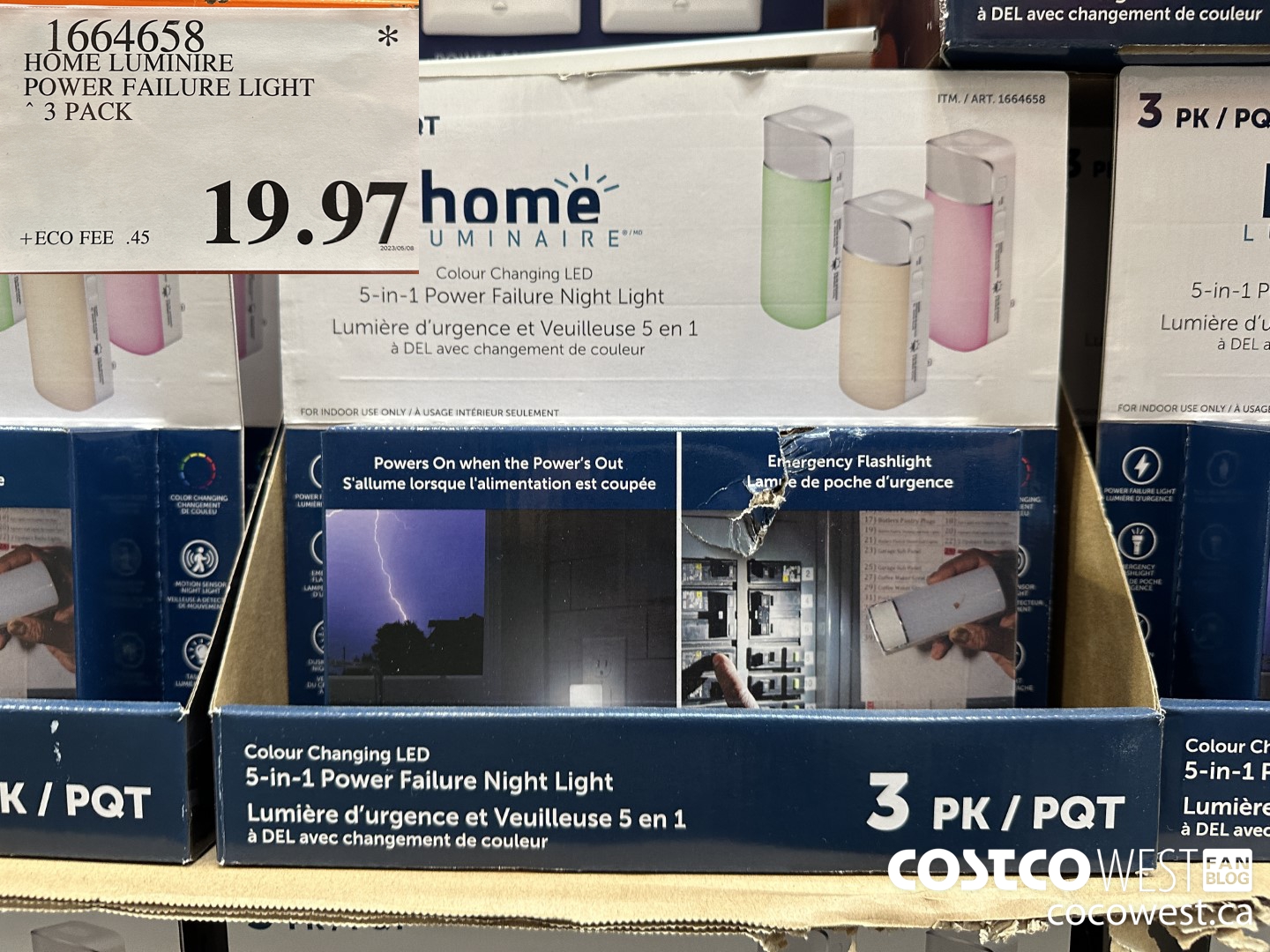 1664658 HOME LUMINIRE POWER FAILURE LIGHT 3 PACK $19.97