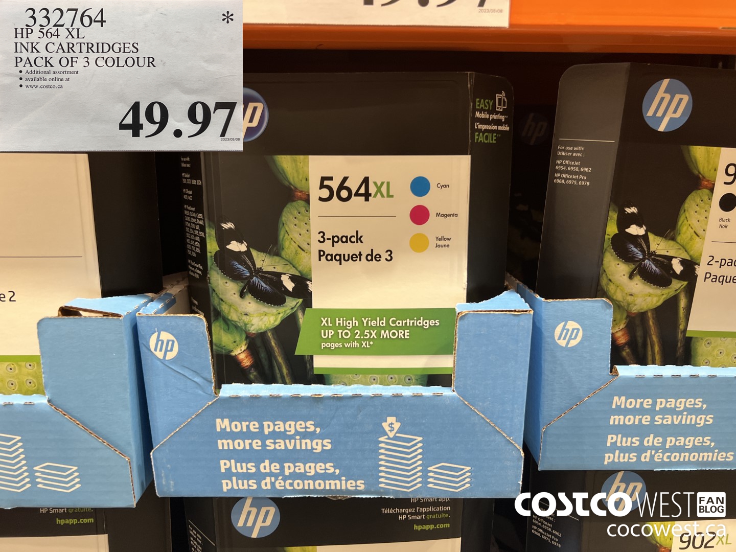 332764 HP 564 XL INK CARTRIDGES CLR TRI PK $49.97