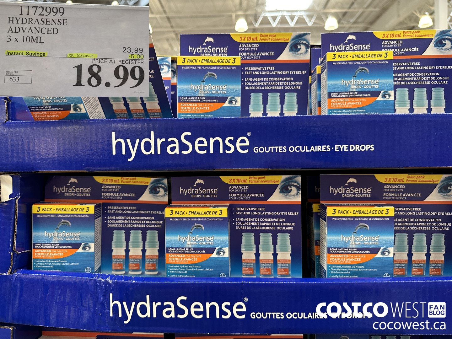 1172999 HYDRASENSE ADVANCED 3 x 10ML ($5.00 INSTANT SAVINGS EXPIRES ON 2023-06-25) $18.99