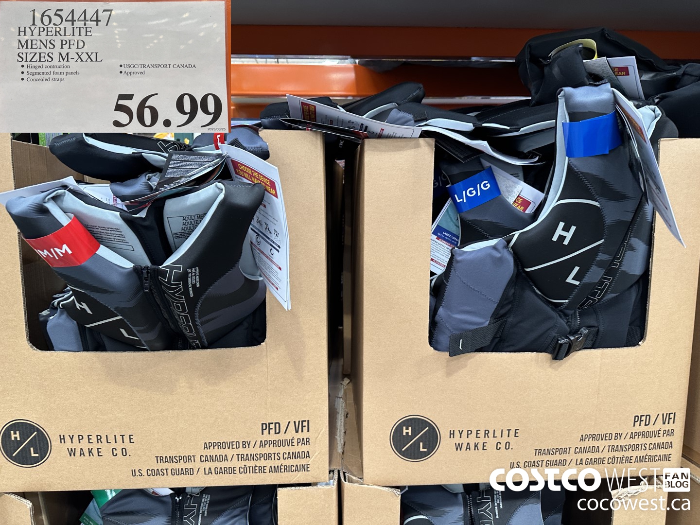 1654447 HYPERLITE MENS PFD SIZES M-XXL $56.99