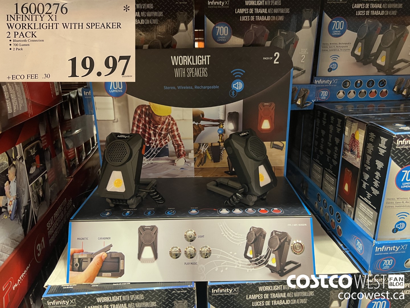 1600276 INFINITY X1 WORKLIGHT WITH SPEAKER 2 PACK $19.97