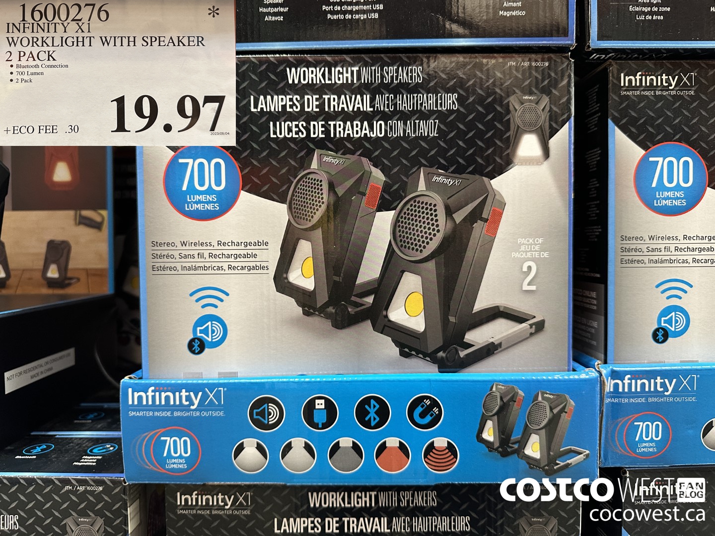 1600276 INFINITY X1 WORKLIGHT WITH SPEAKER 2 PACK $19.97