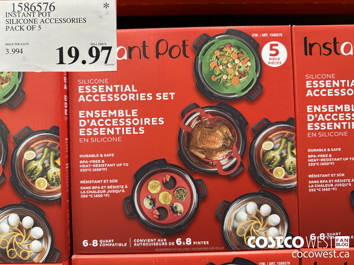 1586576 INTANT POT SILICONE ACCESSORIES PACK OF 5 $19.97